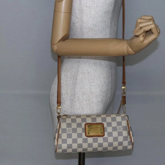 Louis Vuitton Handbags - LOUIS VUITTON Damier Azur Eva Shoulder Bag 2way N55214 LV Auth 146116